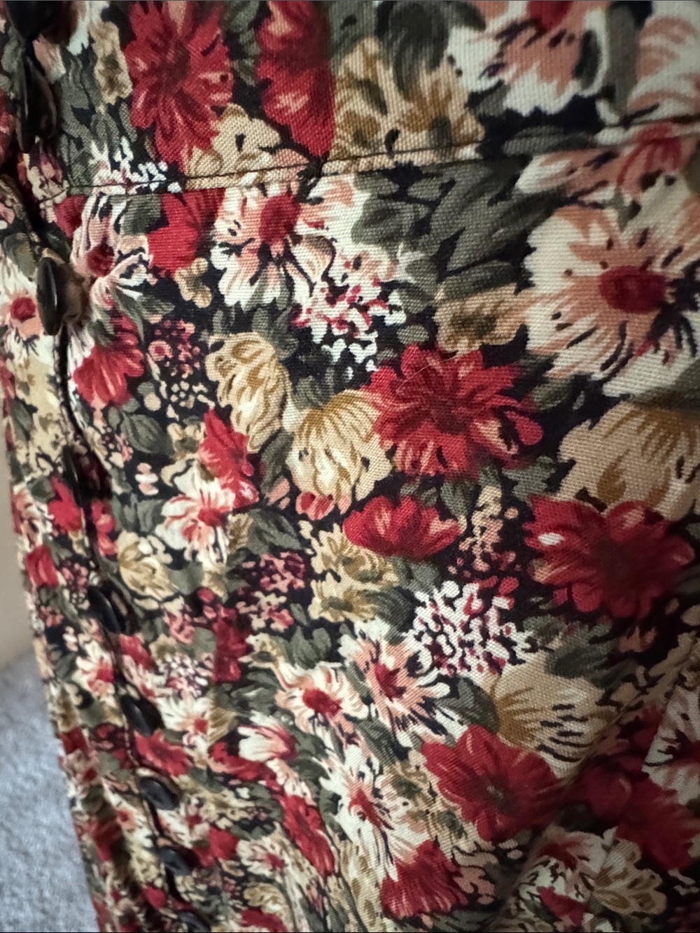 Express Compagnie Internationale Vintage 1990s Button Front Maxi Skirt. M - Picture 4 of 5